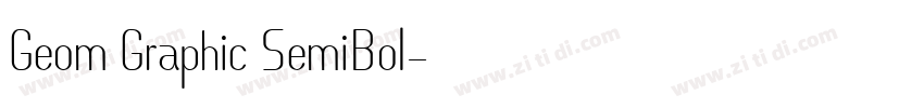 Geom Graphic SemiBol字体转换